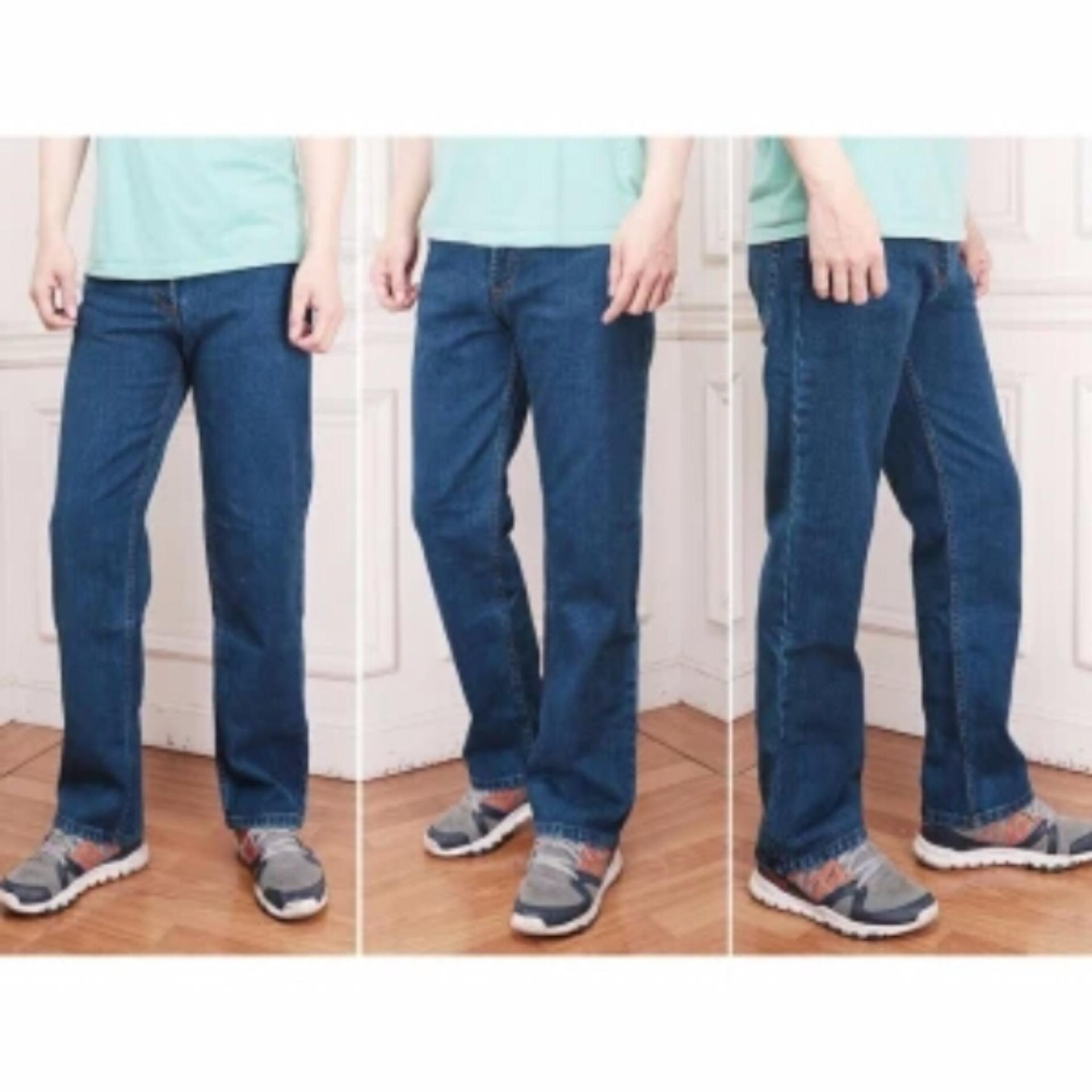 Gnz Celana jeans standar pria panjang