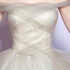 Gongzhuxinniang Gaun Seksi Ramping Gaun Pengantin Baju Pelayanan Pernikahan (Gambar Warna)