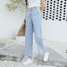 Goods In Transit 2017 Jeans Wanita Paige Straight Pants Celana Panjang (Biru Muda)-Intl