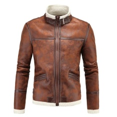 Gracefulvara Resident Mens Coats Jackets Faux Leather Outwears Zippers Evil 4 LEON Fashion Sz - intl