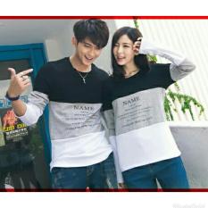 Gracestore - Couple T-shirt / Baju pasangan NAME 3 warna - HITAM