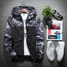 Jaket Motor Mantel Kamuflase Jaket Plus Ukuran Ramping M-5XL (Angkatan Laut)-Internasional