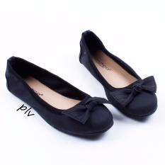 Pluvia - Gratica Sepatu Flat Shoes Balet Wanita BD17PU - Hitam