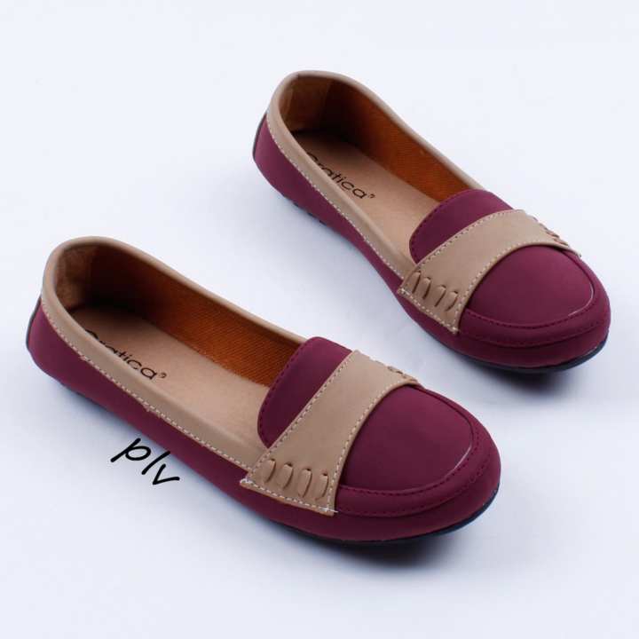 Gratica Sepatu Flat Shoes DS20 - Maroon | Lazada Indonesia