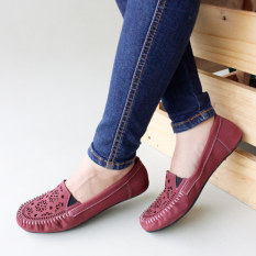 Pluvia - Sepatu Flat Shoes Slip On Wanita Murah Gratica UD23 - Maroon