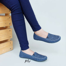 Pluvia - Sepatu Flat Shoes Slip On Wanita Murah Gratica UD23 - Navy