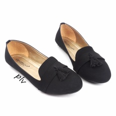 Gratica Sepatu Flat Shoes Tassel UD39 - Hitam