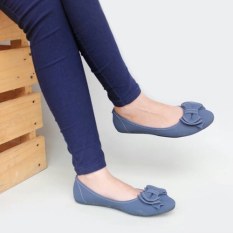 Pluvia - Gratica Sepatu Flat Shoes Wanita UD34 - Navy