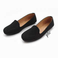 Pluvia - Gratica Sepatu Flat Shoes Loafers Wanita UB12 - Hitam