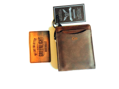 Greenligh One Tone Embossed Bifold Brown Wallet Dompet Murah Berkualitas Keren