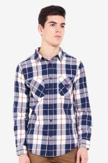 Greenlight Men Clothing Shirts Formal Shirts Pria Pakaian Shirts Shirts Formal Blue Biru Diskon discount murah bazaar baju celana fashion brand branded