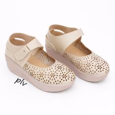 Grivera Sepatu Wanita Wedges Laser SA80 - Cream
