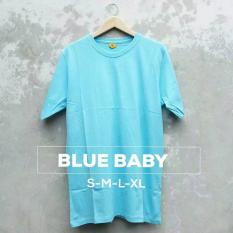 Grosir baju murah / Kaos Polos Combed 30s Biru muda