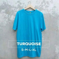 Grosir baju murah / Kaos Polos Combed 30s Biru Pirus atau turqish