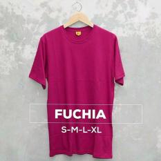 Grosir baju murah / Kaos Polos Combed 30s Fuschia