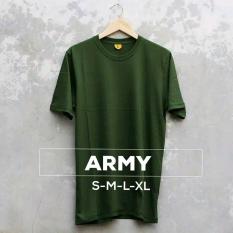 Grosir baju murah / Kaos Polos Combed 30s Hijau army
