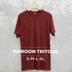 Grosir baju murah / Kaos Polos Combed 30s Marun