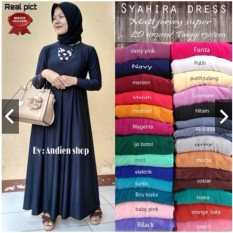 GROSIR /gamis jersey polos( SYAHIRA DRESS)