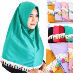 Grosir Hijab Instan Najwa 3pcs - Najwa Tassel Renda - Jilbab Instan - Jilbab Renda