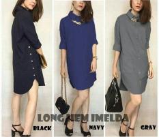 GROSIR LONGHEM IMELDA KATUN RAYON DRESS FASHION WANITA TUNIK BLOUSE