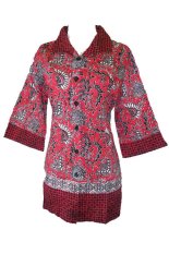 Grosir Yogya Blus Batik Kerja Etnik 2 - BLS1202-2-Merah