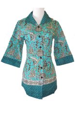 Grosir Yogya Blus Batik Kerja Etnik - BLS1202-2-Hijau