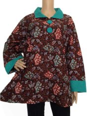 Grosir Yogya Blus Batik Tulis Jumbo Coklat - BL1003-1