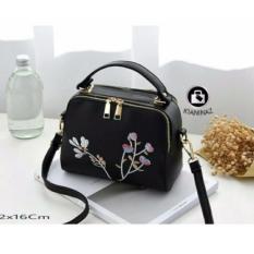 GRT Tas Wanita Sling Bag Korean Style Milano Bordier Double Zip with Tassel / Tas Selempang Korean Style