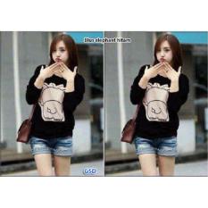 GSD - Blus Animal Print Gajah Black