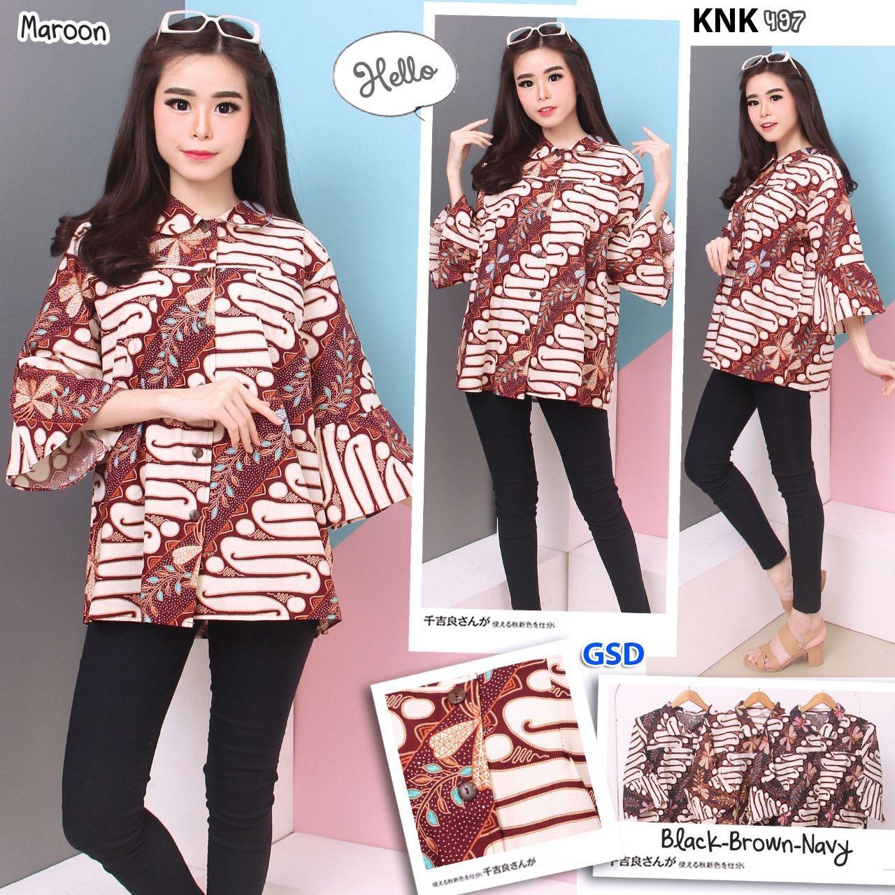 GSD - Baju Atasan Wanita/ Baju Batik / Blouse /Blus Knk 497