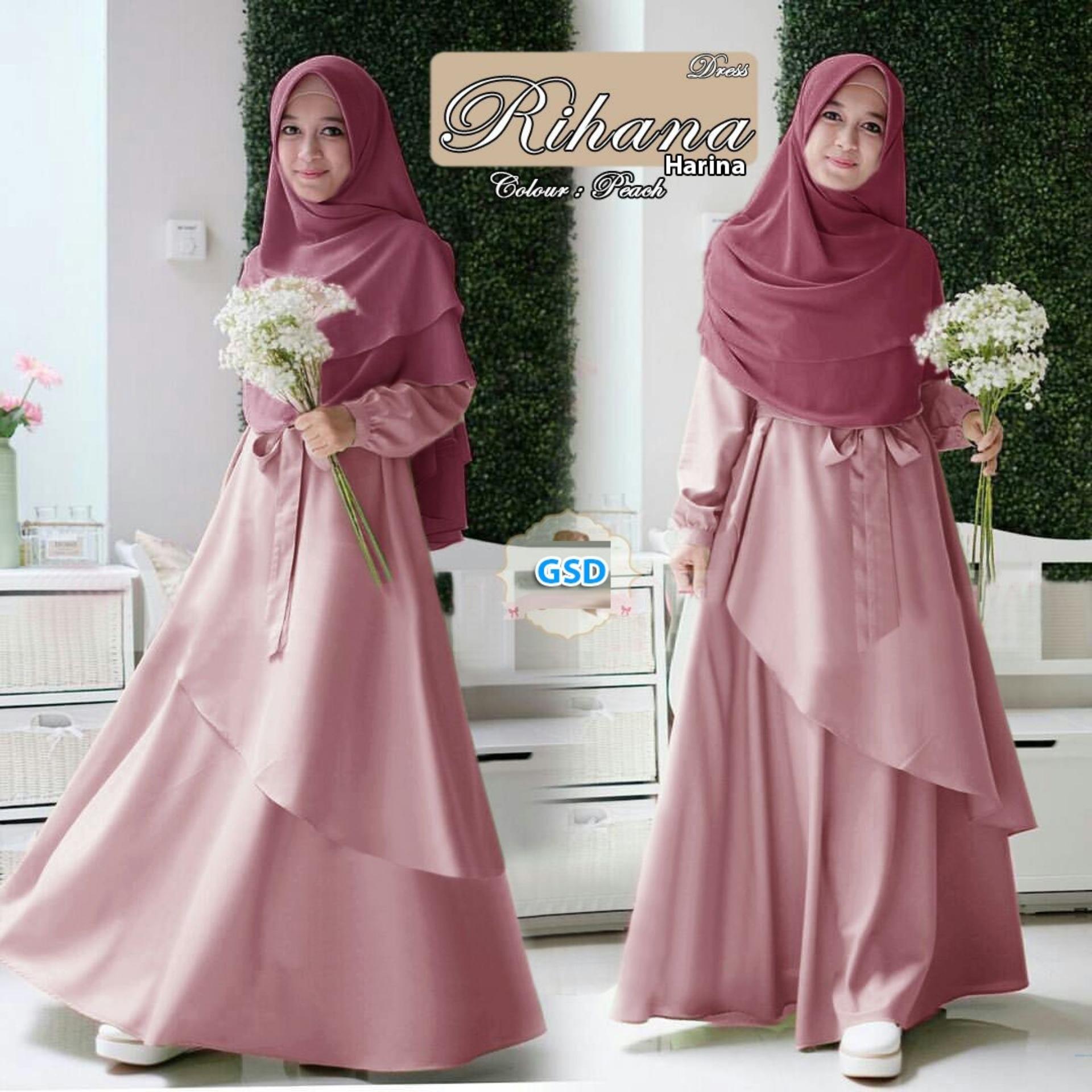 GSD-Baju Muslim Wanita /Baju Gamis /Dress Muslim /Baju Busui /Baju Syari Harina