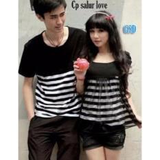 GSD - Baju Wanita / Kaos Cowok / Kaos Couple / Baju Pasangan Remaja - Cp Salur Love Black