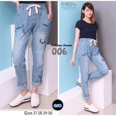 GSD-Celana Jeans Wanita / Celana Jogger / Celana Baggy Wanita-Cln 006 Light Blue