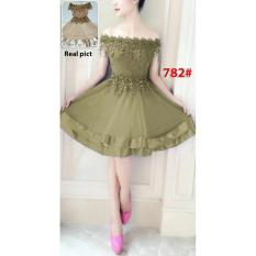 GSD- Dress Brukat / Baju Pesta / Gaun Pesta / Mini Dress Import 782