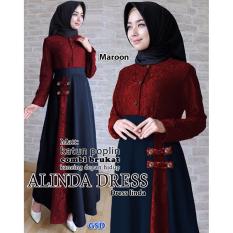 GSD-Gamis Syari Simple Elegant / Maxi Linda Maroon