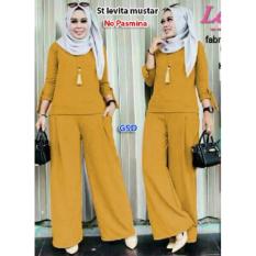 GSD- Fashion Baju Muslim Wanita- Set Levi Mustar
