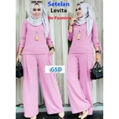 GSD- Fashion Baju Muslim Wanita- Set Levi Pink