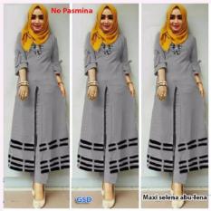 GSD - Baju Wanita / Baju Kurung / Dress Muslim / Maxi Dress / Setelan Celana Lena Grey
