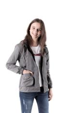 Gshop YLI 1311 jaket Parka wanita - micro - sporty dan gaul (Abu-abu)