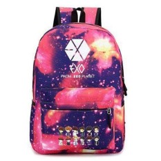 Jaket EXO Sekolah Tas untuk Remaja Waterproof Nylon Bolsa Mochilatravel Rucksack-Merah-Intl-Intl
