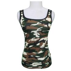 Gudang Fashion - Baju Feminim Tank Top Wanita - Loreng