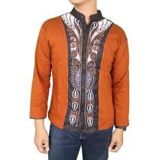 Gudang Fashion - Baju Koko Elegan Lengan Panjang - Coklat Muda