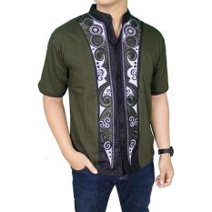 Gudang Fashion - Baju Koko Lengan Pendek Anak Muda - Hijau