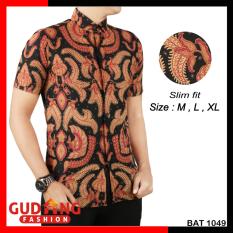 Gudang Fashion - Batik Modern Slim Fit Lengan Pendek Pria - Kombinasi Warna