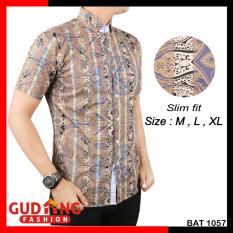 Gudang Fashion - Batik Pria Kombinasi Slimfit Pendek - Kombinasi Warna