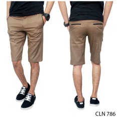 Gudang Fashion - Celana Chino Pendek Keren Pria - Coklat Muda