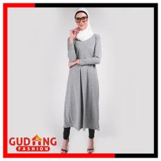 Gudang Fashion - Gamis Modern Terbaru - Abu Muda