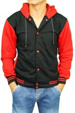 Gudang Fashion - Jaket Baseball Lengan Merah - Hitam