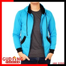 Gudang Fashion - Jaket Casual Pria Fleece Hoodie - Aneka Warna
