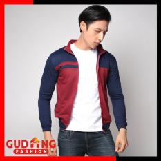 Gudang Fashion - Jaket Pria Model Terbaru - Maroon Navy